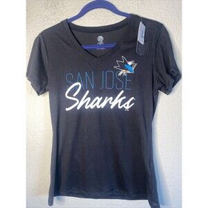 new San Jose Sharks hockey shirt NHL VNeck Short Sleeve S sports fan